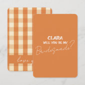 Boho Retro Groovy Kleurrijke Wavy Bruidsbruid Kaart (Voorkant / Achterkant)