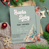 Boho Retro Kerst Baby shower Kaart