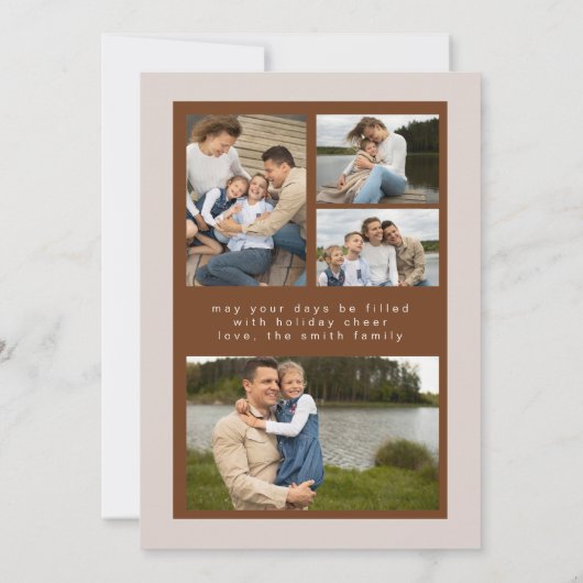 Boho Retro Kerstboom Boog Vakantie Kaart (Achterkant)