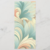 Boho Retro Kleurrijke Bloemen Bruiloft Menu (Achterkant)