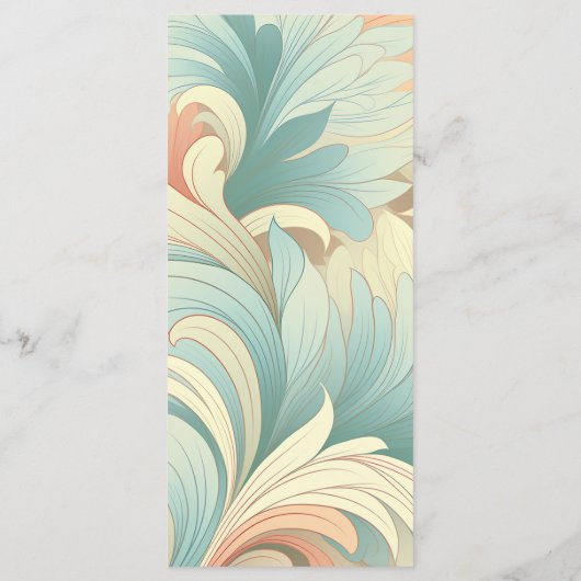 Boho Retro Kleurrijke Bloemen Bruiloft Menu (Achterkant)