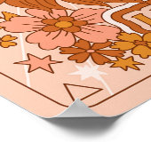 Boho Retro Leo Zodiac Poster (Hoek)