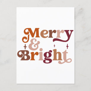 Boho Retro Merry en Bright Briefkaart