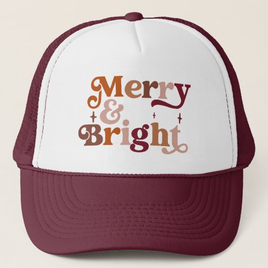 Boho Retro Merry en Bright Trucker Pet (Voorkant)