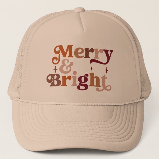 Boho Retro Merry en Bright Trucker Pet (Voorkant)