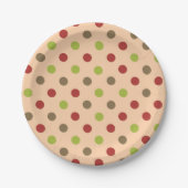 Boho Retro Modern Dot Paper Bord (Voorkant)