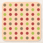 Boho Retro Modern Dot Paper Onderzetter (Voorkant)