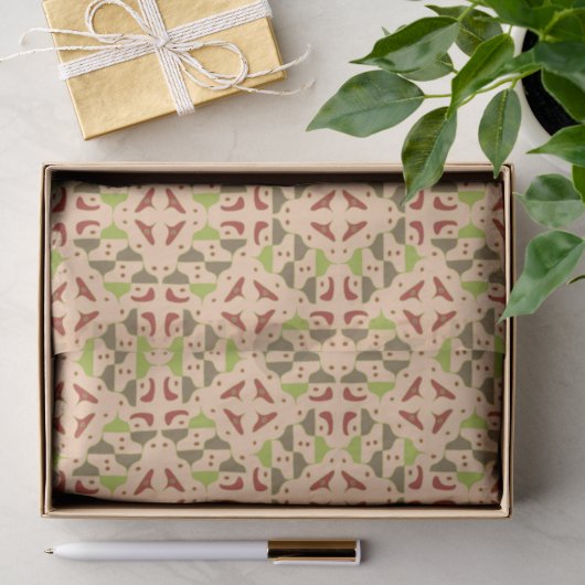 Boho Retro Modern Grafisch Tissuepapier (Geschenk)