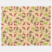 Boho Retro Modern Graphic Fleece Blanket (Voorkant (Horizontaal))