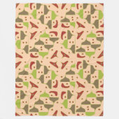 Boho Retro Modern Graphic Fleece Blanket Deken (Voorkant)