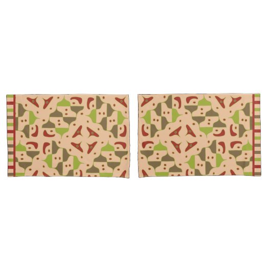 Boho Retro Modern Graphic Kussensloop (Voorkant-Set)