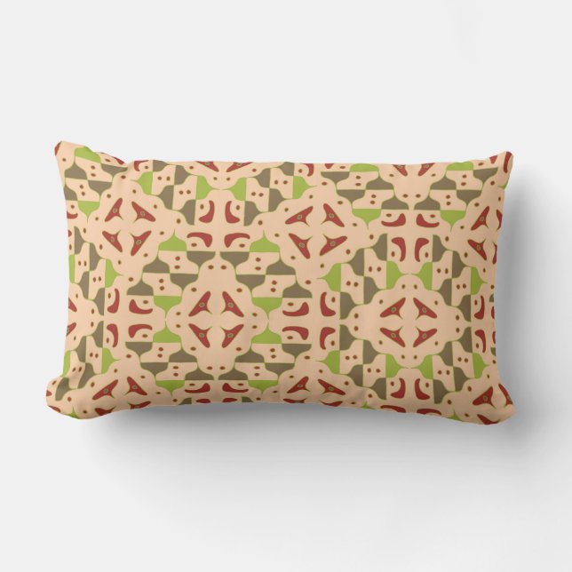 Boho Retro Modern Graphic Sierkussen Kussen (Voorkant)