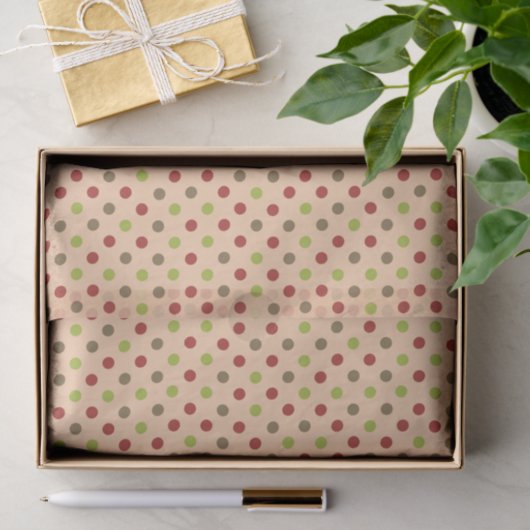 Boho Retro Modern Stippen Tissuepapier (Geschenk)