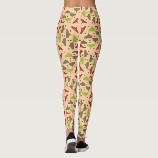 Boho Retro Moderne Leggings Graphiques (Dos)