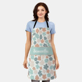 Boho retro pastel flower print schort (Gedragen)