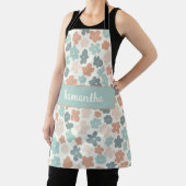 Boho retro pastel flower print schort (Insitu)