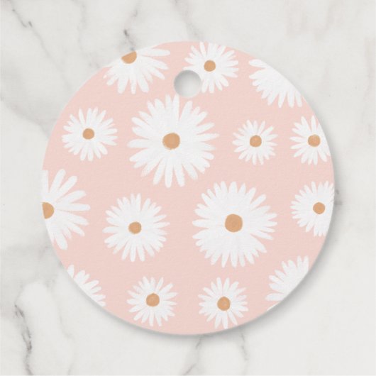 Boho Retro Rainbow Daisy Birthday Party Bedankjes Labels (Achterkant)