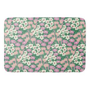 Boho Retro Roze en Wijze Schattigee Bloemen Badmat