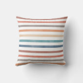Boho Retro Stripes Pattern Nursery Sierkussen (Achterkant)