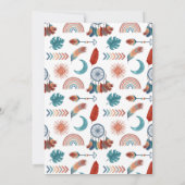 Boho Retro Sun Moon Baby shower Bedankkaart (Achterkant)