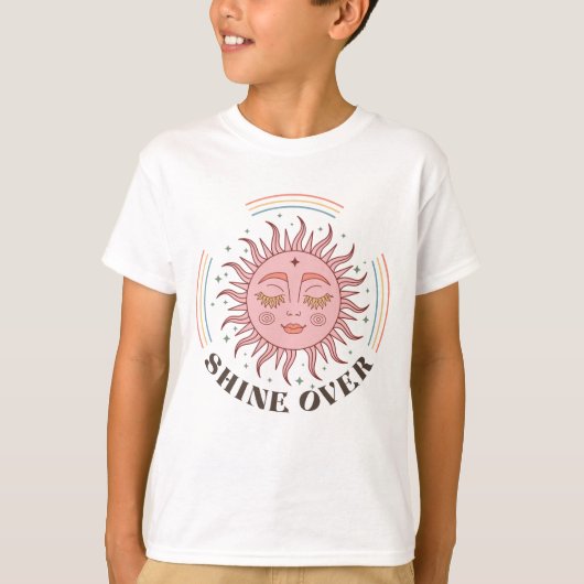 Boho Retro Sun Shine T-shirt (Voorkant)