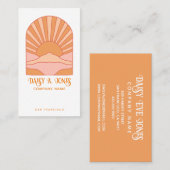 Boho Retro Sunrise  Visitekaartje (Voorkant / Achterkant)