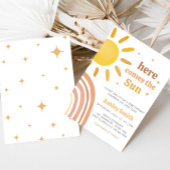 Boho Retro Sunshine Baby shower Kaart