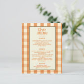 Boho Retro Super coloré Wavy Mariage Menu (Debout devant)