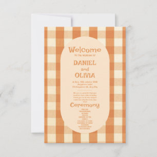 Boho Retro Super Colorful Wavy Wedding Programmes