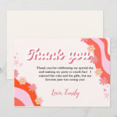 Boho Retro Super Daisy Anniversaire carte de remer (Devant / Derrière)