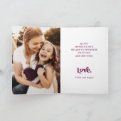 Boho Retro-tekst | Van je mam Bold Floral Feestdagen Kaart (Binnen)