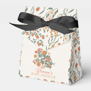 Boho Retro Wilde Bloem Baby Shower Bedankdoosjes