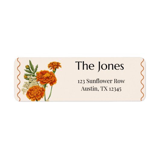 Boho Return Address Label (Voorkant)