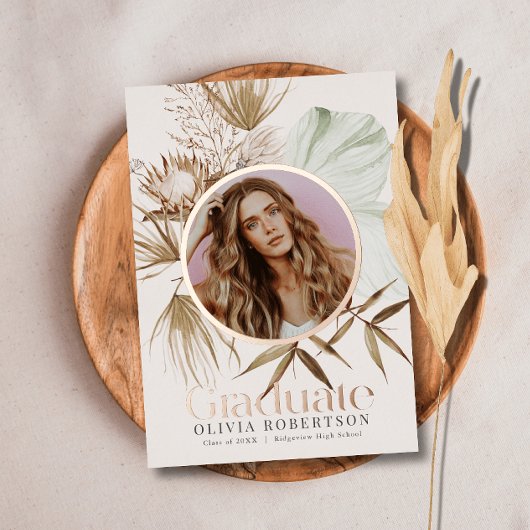 Boho Reviera Foto Afstuderen Aankondiging