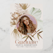 Boho Reviera Photo Graduation Faire-part (Recto)