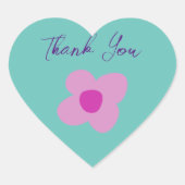 Boho Ro Hart Sticker (Voorkant)