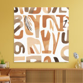 Boho Rock alfabet Botanische kunststijl Modern Canvas Afdruk (Insitu (Woonkamer))