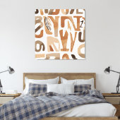 Boho Rock alfabet Botanische kunststijl Modern Canvas Afdruk (Insitu (Slaapkamer))