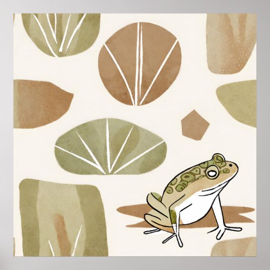 Boho Rock alfabet Botanische kunststijl Modern Poster (Voorkant)