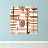 Boho Rock Polygoonblad Botanische kunststijl Moder Canvas Afdruk (Insitu (Houten vloer))