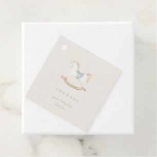 Boho  Rocking Horse Cowboy Baby shower Bedankjes Labels