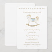 Boho Rocking Horse Cowboy Baby shower Kaart (Voorkant / Achterkant)