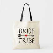 Boho Rode Hart Pijl Bruid Stam Tote Bag (Voorkant)