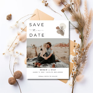 Boho roest foto woestijn bruiloft save the date