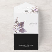 Boho Roest Gotische Viking Symbolen Wildflower Bru All In One Uitnodiging (Buitenkant)