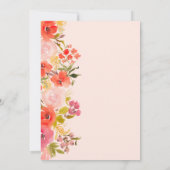 Boho romantisch  bloemscript roze lief 16 kaart (Achterkant)