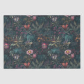 Boho Romantisch Roze en Groene Bloemen Decoupage Tissuepapier (Voorkant)
