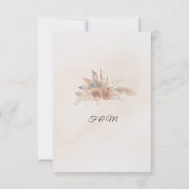 Boho Romantische Bloemen Rustiek Elegante Huwelijk RSVP Kaartje (Achterkant)