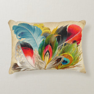 Boho Rood en Geel Trendy Veer Accent Kussen