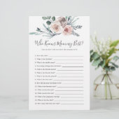 Boho Roos Baby shower die mama het beste kent (Staand voorkant)